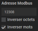 Adresse Modbus